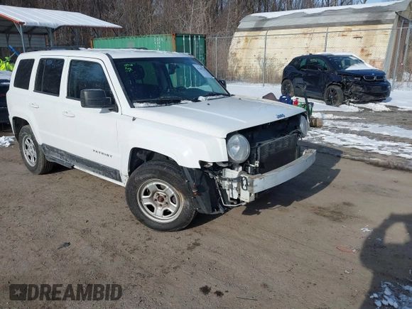 2017 Jeep Patriot Sport with VIN 1C4NJPBB5HD166657, listed as a IAAI auction lot 41301710 with 142,633 mi miles. Bid and sale history available at carsss.com. Image 1.