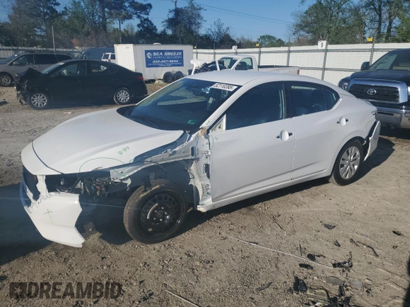 2025 Nissan Sentra S with VIN 3N1AB8BV8SY288089, listed as a Copart auction lot 52110395 with 242 mi miles and Salvage Title. Bid and sale history available at DreamBid. Image 1.