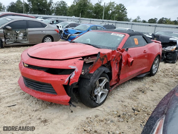 2018 Chevrolet Camaro 1LT with VIN 1G1FB3DX0J0135003, listed as a Copart auction lot 80967814 with 0 mi miles and Salvage Title. Bid and sale history available at carsss.com. Image 1.