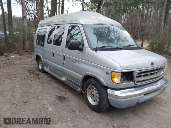 2002 Ford Econoline Cargo with VIN 1FDRE14W72HB82339, listed as a IAAI auction lot 41730429 with 214,165 mi miles and . Bid and sale history available at DreamBid. Image 1.