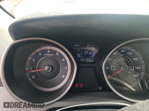 2014 Hyundai Elantra SE z VIN KMHDH4AE6EU196016, wystawiony jako Copart lot #58425485 z przebiegiem 194 100 mil mil oraz Szkoda całkowita • Salvage title. Historia ofert i sprzedaży dostępna na DreamBid. Obrazek 9.