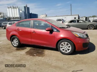 2014 Kia Rio LX with VIN KNADM4A35E6414155, listed as a Copart auction lot 49511115 with Not Provided miles and Non Repairable. Bid and sale history available at DreamBid. Image 4.