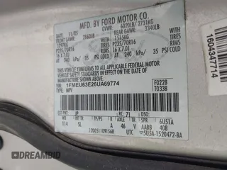 2006 Ford Explorer XLT z VIN 1FMEU63E26UA69774, wystawiony jako IAAI lot #42384629 z przebiegiem 183 795 mil mil oraz . Historia ofert i sprzedaży dostępna na DreamBid. Obrazek 9.