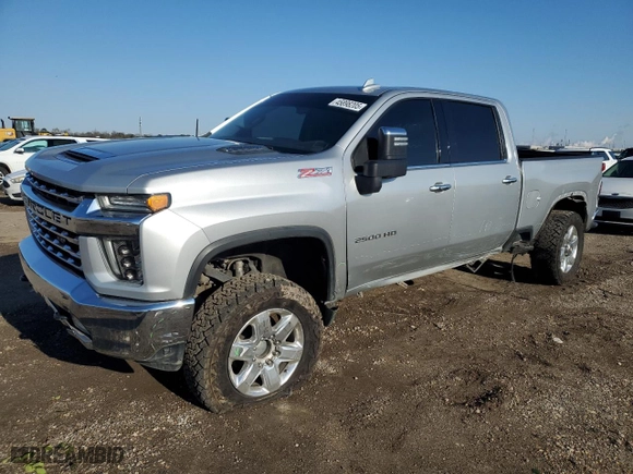 2022 Chevrolet Silverado 2500HD LTZ with VIN 1GC4YPEY6NF132704, listed as a Copart auction lot 45898205 with 139,637 mi miles and Salvage Title. Bid and sale history available at carsss.com. Image 1.