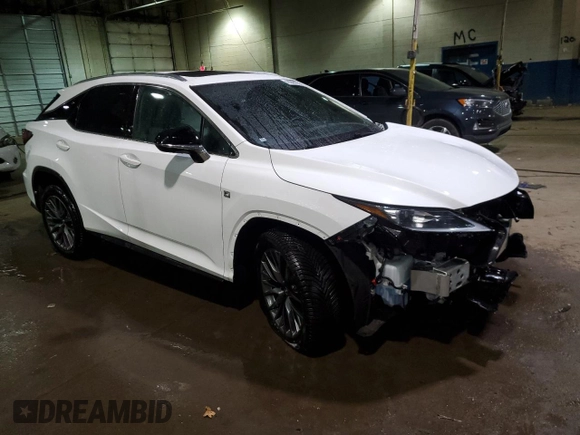 2022 Lexus RX 350 F Sport with VIN 2T2SZMDA6NC332624, listed as a Copart auction lot 42242135 with 28,817 mi miles and Clean title. Bid and sale history available at DreamBid. Image 4.