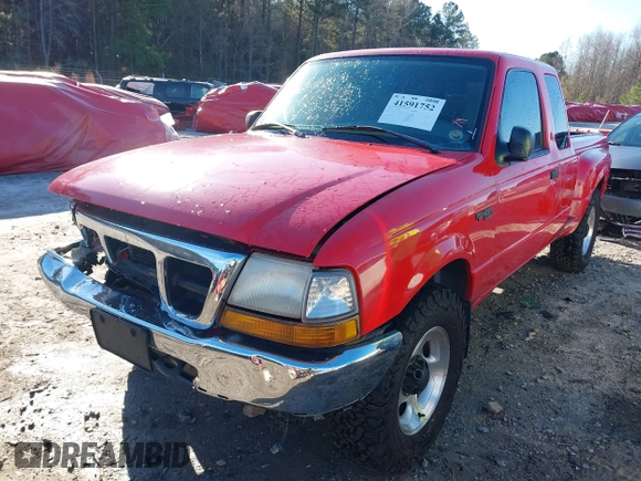 1999 Ford Ranger XL with VIN 1FTZR15V2XTA07631, listed as a IAAI auction lot 41591752 with 179,967 mi miles. Bid and sale history available at carsss.com. Image 17.