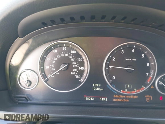 2012 BMW 5 Series 528i xDrive with VIN WBAXH5C54CDW07833, listed as a IAAI auction lot 42058437 with 118,213 mi miles and . Bid and sale history available at carsss.com. Image 7.