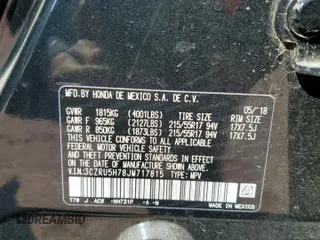 2018 Honda HR-V EX-L Navi with VIN 3CZRU5H78JM717815, listed as a Copart auction lot 84270424 with 78,450 mi miles and Salvage Title. Bid and sale history available at carsss.com. Image 13.