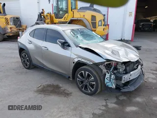 2020 Lexus UX 250h with VIN JTHX9JBHXL2033589, listed as a IAAI auction lot 42113363 with 71,669 mi miles and . Bid and sale history available at DreamBid. Image 1.