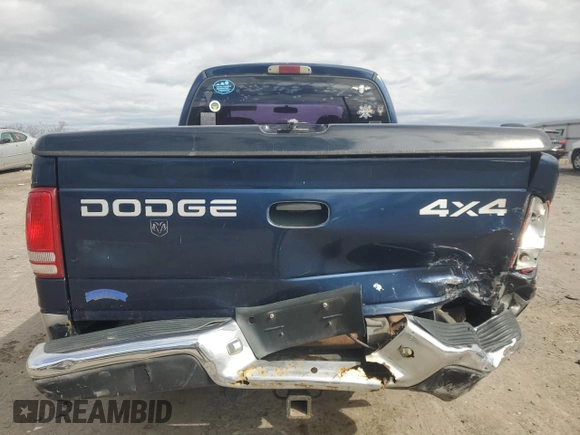 2002 Dodge Dakota SLT with VIN 1B7HG48N32S514521, listed as a Copart auction lot 48030635 with 321,011 mi miles and Salvage Title. Bid and sale history available at carsss.com. Image 6.
