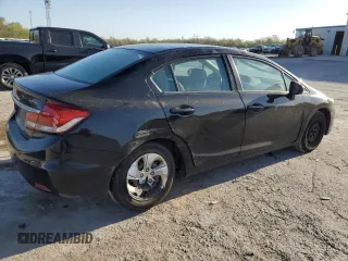 2015 Honda Civic Sedan LX with VIN 2HGFB2F54FH566574, listed as a Copart auction lot 52797175 with 116,822 mi miles and Salvage Title. Bid and sale history available at carsss.com. Image 3.