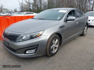2014 Kia Optima LX with VIN 5XXGM4A72EG281892, listed as a IAAI auction lot 41940685 with 173,818 mi miles. Bid and sale history available at carsss.com. Image 2.