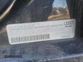 2009 Audi A4 3.2L Prestige with VIN WAUMK78K09N017484, listed as a Copart auction lot 83479634 with 72,719 mi miles and Clean Title. Bid and sale history available at carsss.com. Image 12.