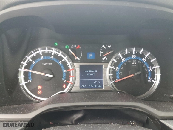 2019 Toyota 4Runner SR5 with VIN JTEBU5JR4K5675116, listed as a Copart auction lot 63021664 with 73,766 mi miles and Salvage Title. Bid and sale history available at carsss.com. Image 9.