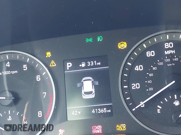 2019 Hyundai Tucson Sport with VIN KM8J33ALXKU857925, listed as a IAAI auction lot 41369786 with 41,365 mi miles. Bid and sale history available at carsss.com. Image 7.