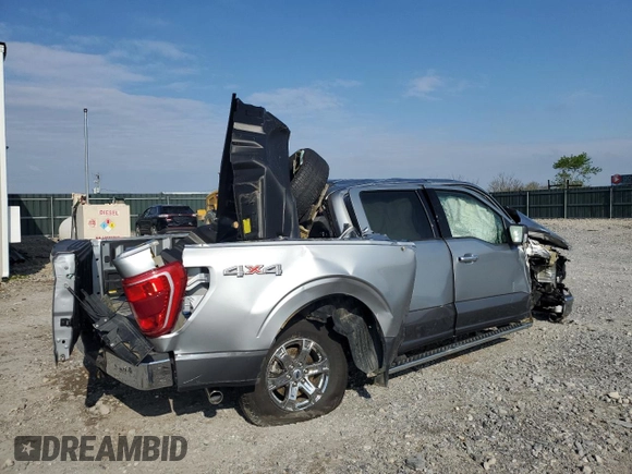 2022 Ford F-150 XL with VIN 1FTEW1EP5NKE03502, listed as a Copart auction lot 52401325 with 0 mi miles and Salvage Title. Bid and sale history available at carsss.com. Image 3.