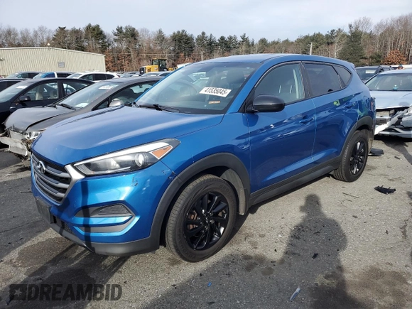 2018 Hyundai Tucson SE z VIN KM8J2CA45JU806388, wystawiony jako Copart lot #41535045 z przebiegiem 215 813 mil mil oraz Szkody całkowita. Historia ofert i sprzedaży dostępna na DreamBid. Obrazek 1.