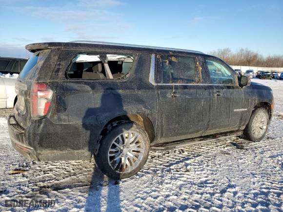 2023 Chevrolet Suburban LT with VIN 1GNSKCKDXPR339043, listed as a Copart auction lot 46043755 with 43,908 mi miles and Non Repairable. Bid and sale history available at carsss.com. Image 3.