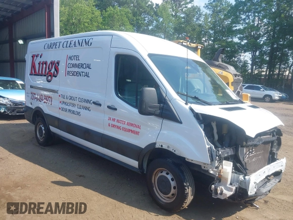 2019 Ford Transit with VIN 1FTYR2CM0KKB82003, listed as a IAAI auction lot 42693012 with 76,937 mi miles and . Bid and sale history available at DreamBid. Image 1.