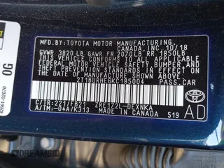 2019 Toyota Corolla L with VIN 2T1BURHE6KC185004, listed as a IAAI auction lot 42105629 with 111,907 mi miles. Bid and sale history available at carsss.com. Image 9.