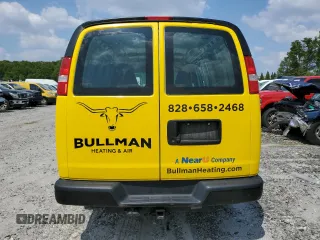 2022 Chevrolet Express Cargo z VIN 1GCWGAF71N1198508, wystawiony jako Copart lot #59487795 z przebiegiem 72 395 mil mil oraz Szkoda całkowita • Salvage title. Historia ofert i sprzedaży dostępna na DreamBid. Obrazek 6.