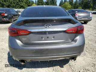 2020 Infiniti Q50 Luxe with VIN JN1EV7AR7LM250090, listed as a Copart auction lot 63420145 with 47,023 mi miles and Salvage title. Bid and sale history available at DreamBid. Image 6.