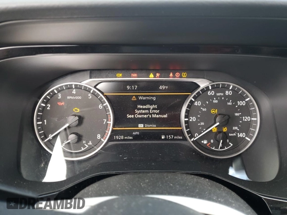 2025 Nissan Pathfinder SL with VIN 5N1DR3CC8SC222068, listed as a Copart auction lot 55463185 with 1,928 mi miles and Clean title. Bid and sale history available at DreamBid. Image 9.