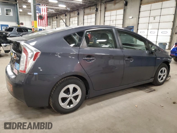 2013 Toyota Prius One with VIN JTDKN3DU2D5666794, listed as a Copart auction lot 52076955 with 106,861 mi miles and Salvage Title. Bid and sale history available at carsss.com. Image 3.