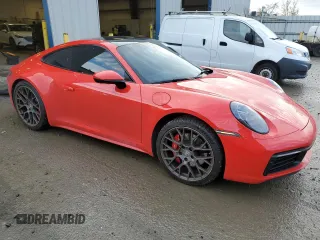 2024 Porsche 911 Carrera S with VIN WP0AB2A96RS219361, listed as a Copart auction lot 87892865 with 3,412 mi miles and Salvage Title. Bid and sale history available at carsss.com. Image 4.