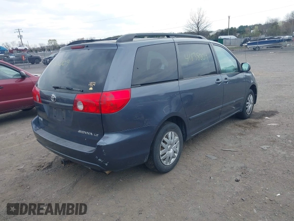 2007 Toyota Sienna CE with VIN 5TDZK23CX7S056893, listed as a IAAI auction lot 41838009 with 284,483 mi miles and . Bid and sale history available at carsss.com. Image 4.