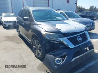 2014 Nissan Pathfinder SL with VIN 5N1AR2MNXEC605981, listed as a IAAI auction lot 42644465 with 128,615 mi miles and . Bid and sale history available at DreamBid. Image 1.