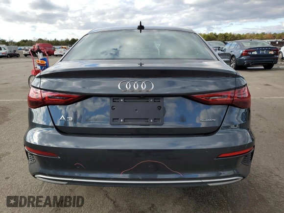 2022 Audi A3 Premium with VIN WAUGUDGY7NA090574, listed as a Copart auction lot 37307574 with 4,805 mi miles. Bid and sale history available at carsss.com. Image 6.
