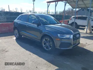 2018 Audi Q3 Premium with VIN WA1ECCFS0JR028296, listed as a IAAI auction lot 41547417 with 75,798 mi miles. Bid and sale history available at carsss.com. Image 1.