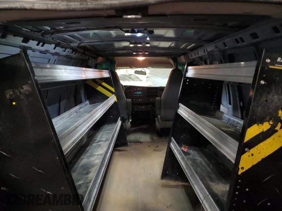 2019 Chevrolet Express Cargo Van with VIN 1GCWGAFG1K1330033, listed as a Copart auction lot 83733644 with 133,362 mi miles and Non Repairable. Bid and sale history available at carsss.com. Image 10.