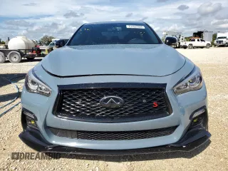 2021 Infiniti Q50 Red Sport 400 with VIN JN1FV7DP2MM850371, listed as a Copart auction lot 73762964 with 49,874 mi miles and Salvage Title. Bid and sale history available at DreamBid. Image 5.