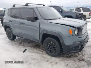 2018 Jeep Renegade Sport with VIN ZACCJBAB9JPJ50882, listed as a IAAI auction lot 41277886 with 59,081 mi miles. Bid and sale history available at carsss.com. Image 1.