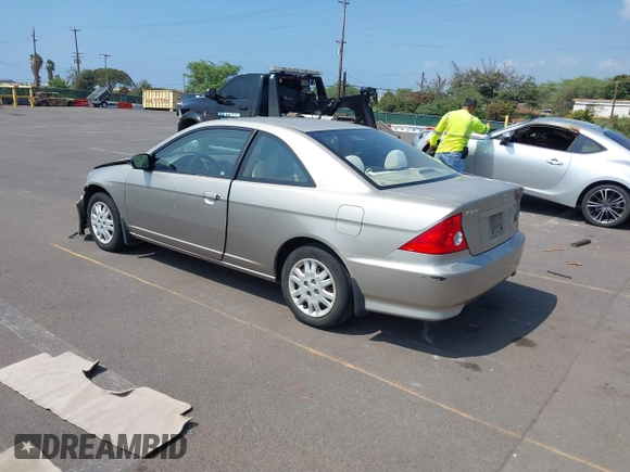 2005 Honda Civic Cpe LX with VIN 1HGEM22575L060752, listed as a IAAI auction lot 41688529 with 69,542 mi miles. Bid and sale history available at carsss.com. Image 3.