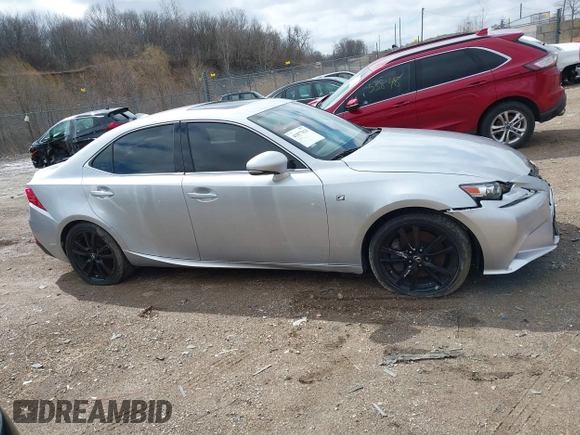 2014 Lexus IS 350 with VIN JTHCE1D25E5002075, listed as a IAAI auction lot 41877829 with 105,269 mi miles. Bid and sale history available at carsss.com. Image 13.