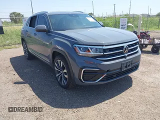 2023 Volkswagen Atlas SEL Premium R-Line with VIN 1V2FE2CA1PC218595, listed as a IAAI auction lot 42223877 with 48,477 mi miles and . Bid and sale history available at DreamBid. Image 1.
