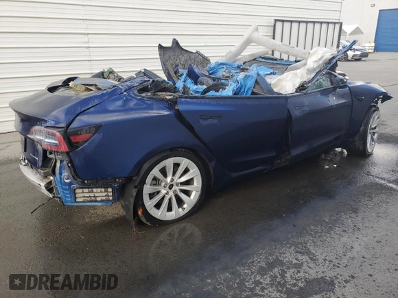 2022 Tesla Model 3 Long Range with VIN 5YJ3E1EB3NF144651, listed as a Copart auction lot 45053625 with 0 mi miles and Non Repairable. Bid and sale history available at carsss.com. Image 3.