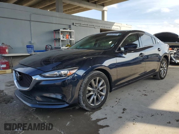 2020 Mazda 6 Sport with VIN JM1GL1UM5L1525756, listed as a Copart auction lot 46450495 with 53,741 mi miles and Salvage Title. Bid and sale history available at DreamBid. Image 1.