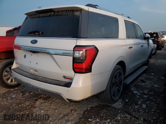 2021 Ford Expedition Max Limited with VIN 1FMJK1KT9MEA76543, listed as a Copart auction lot 53012404 with 35,489 mi miles and Salvage title. Bid and sale history available at DreamBid. Image 3.
