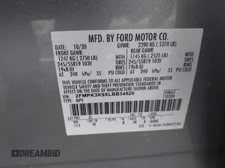 2020 Ford Edge Titanium с VIN 2FMPK3K9XLBB34826, выставлен на аукционе IAAI как лот 42269731 с пробегом 85 832 миль миль и . История ставок и продаж доступна на DreamBid. Изображение 9.