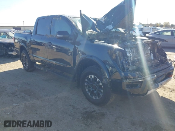 2024 Nissan Titan Pro-4X with VIN 1N6AA1ED9RN113154, listed as a IAAI auction lot 41352672 with 11,753 mi miles and . Bid and sale history available at DreamBid. Image 1.