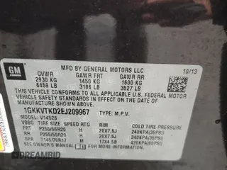 2014 GMC Acadia Denali with VIN 1GKKVTKD2EJ209967, listed as a Copart auction lot 44470755 with 86,282 mi miles and Salvage Title. Bid and sale history available at carsss.com. Image 13.
