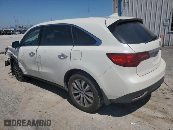 2014 Acura MDX Technology z VIN 5FRYD4H47EB022316, wystawiony jako Copart lot #56894405 z przebiegiem 56 343 mil mil oraz Szkoda całkowita • Salvage title. Historia ofert i sprzedaży dostępna na DreamBid. Obrazek 2.