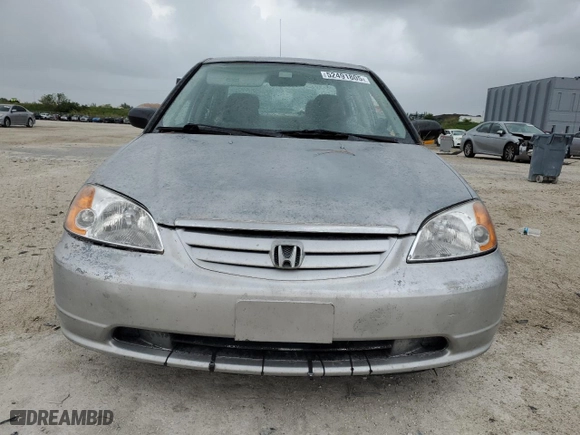 2003 Honda Civic DX with VIN 2HGES161X3H551530, listed as a Copart auction lot 52491805 with 0 mi miles and Salvage Title. Bid and sale history available at carsss.com. Image 5.