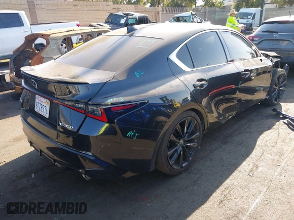 2021 Lexus IS 350 F Sport with VIN JTHGZ1B20M5037646, listed as a IAAI auction lot 42520797 with 76,935 mi miles and . Bid and sale history available at DreamBid. Image 4.