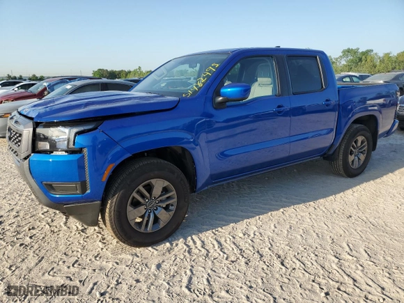 2025 Nissan Frontier SV with VIN 1N6ED1EJ4SN609256, listed as a Copart auction lot 51482495 with 2,154 mi miles and Salvage Title. Bid and sale history available at carsss.com. Image 1.