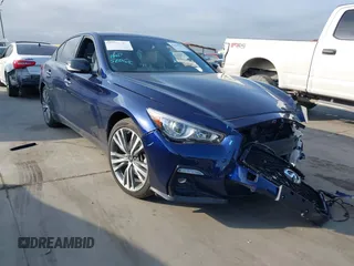 2024 Infiniti Q50 Sensory with VIN JN1EV7CP8RM601738, listed as a IAAI auction lot 42068560 with 10,154 mi miles and . Bid and sale history available at DreamBid. Image 1.